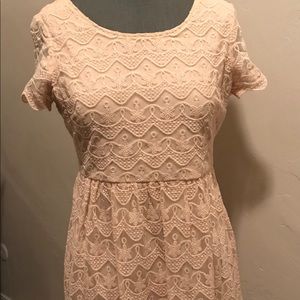 Baby pink lace Forever 21 mini dress